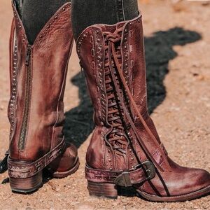 Freebird by Steven Maroon Lace-Up Boots